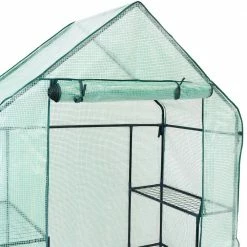 Sunnydaze Decor Sunnydaze 4 ft. x 2 ft. x 6 ft. Green Outdoor Portable Deluxe Walk-In Greenhouse with 4-Shelves -Sunnydaze Decor Sales sunnydaze decor portable greenhouses hgh 857 fa 1000