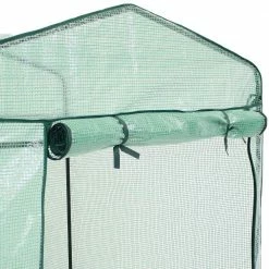 Sunnydaze Decor Sunnydaze 4 ft. x 6 ft. x 6 ft. Green Outdoors Deluxe Walk-In Greenhouse with 1-Shelf -Sunnydaze Decor Sales sunnydaze decor portable greenhouses hgh 864 fa 1000