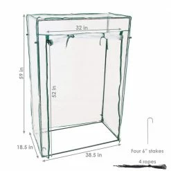 Sunnydaze Decor Sunnydaze 3 ft. x 1 ft. x 4 ft. Clear Deluxe Potted Plant and Tomato Plant Greenhouse -Sunnydaze Decor Sales sunnydaze decor portable greenhouses hgh 871 1f 1000