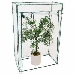 Sunnydaze Decor Sunnydaze 3 ft. x 1 ft. x 4 ft. Clear Deluxe Potted Plant and Tomato Plant Greenhouse -Sunnydaze Decor Sales sunnydaze decor portable greenhouses hgh 871 4f 1000