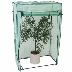 Sunnydaze Decor Sunnydaze 38.5 in. W x 18.5 in. D x 59 in. H Deluxe Potted Plant and Tomato Plant Greenhouse, Green -Sunnydaze Decor Sales sunnydaze decor portable greenhouses hgh 888 fa 1000