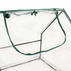 Sunnydaze Decor Sunnydaze 5 ft. 11 in. x 2 ft. 11 in. x 2 ft. 11.5 in. Portable Mini Cloche Greenhouse with Zippered Doors - Clear -Sunnydaze Decor Sales sunnydaze decor portable greenhouses hgh 956 1f 1000
