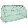 Sunnydaze Decor Sunnydaze 5 ft./11 in. x 2 ft./11 in. x 2 ft./11.5 in. Green Portable Mini Cloche Greenhouse with Zippered Doors