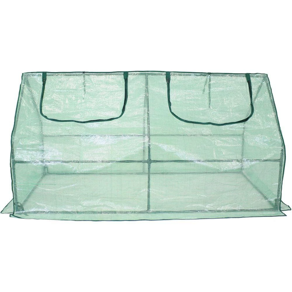 Sunnydaze Decor Sunnydaze 5 ft./11 in. x 2 ft./11 in. x 2 ft./11.5 in. Green Portable Mini Cloche Greenhouse with Zippered Doors 8 Sunnydaze Decor Sunnydaze 5 ft./11 in. x 2 ft./11 in. x 2 ft./11.5 in. Green Portable Mini Cloche Greenhouse with Zippered Doors - Image 8