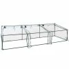 Sunnydaze Decor Sunnydaze 8 ft./11 in. W x 3 ft./2 in. x 2 ft./3 in. Clear Mini Slanted Cloche Greenhouse with Zippered Doors