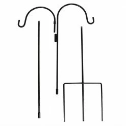Sunnydaze Decor 84 in. Durable Powder-Coated Steel Double Shepherd Hook (Set of 2) -Sunnydaze Decor Sales sunnydaze decor shepherd s hooks hmi 585 c3 1000