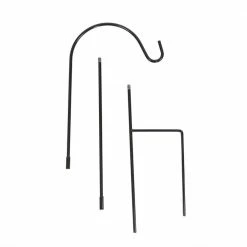 Sunnydaze Decor 48 in. Black Powder-Coated Steel Single Shepherd Hook (Set of 2) -Sunnydaze Decor Sales sunnydaze decor shepherd s hooks hmi 653 c3 1000