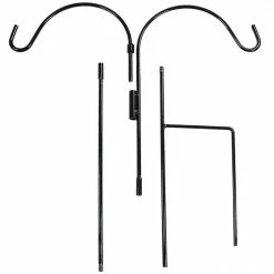 Sunnydaze Decor 48 in. Durable Powder-Coated Steel Double Shepherd Hook (Set of 2) -Sunnydaze Decor Sales sunnydaze decor shepherd s hooks hmi 677 c3 1000