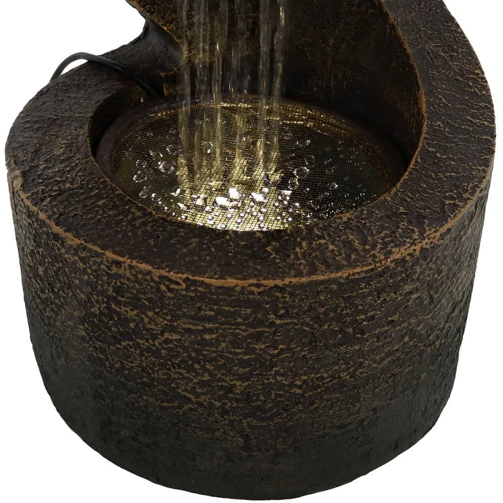 Sunnydaze Decor 13 in. Winding Showers Tabletop Water Fountain Feature with LED Light 7 Sunnydaze Decor 13 in. Winding Showers Tabletop Water Fountain Feature with LED Light - Image 7