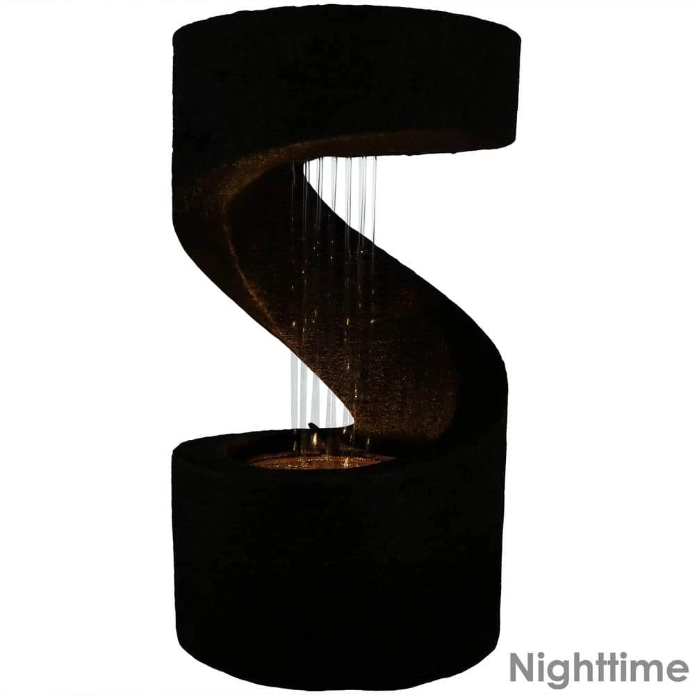 Sunnydaze Decor 13 in. Winding Showers Tabletop Water Fountain Feature with LED Light 5 Sunnydaze Decor 13 in. Winding Showers Tabletop Water Fountain Feature with LED Light - Image 5