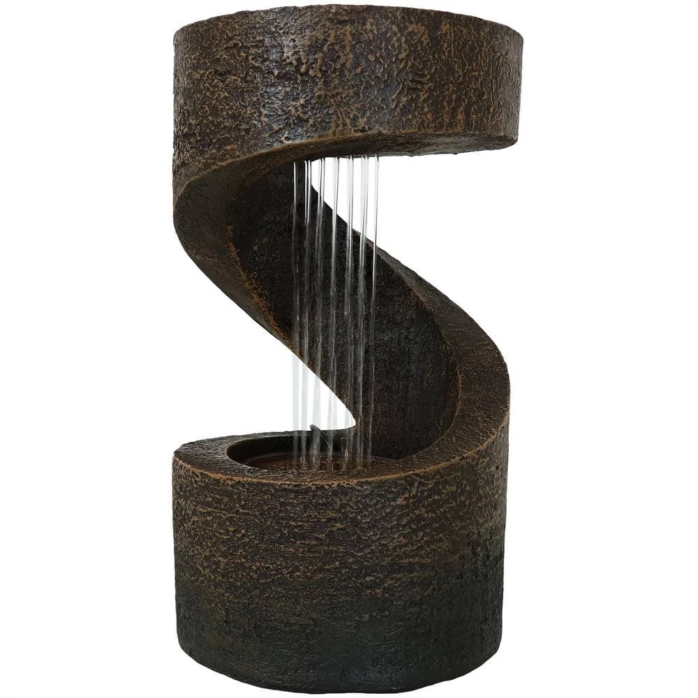 Sunnydaze Decor 13 in. Winding Showers Tabletop Water Fountain Feature with LED Light 1 Sunnydaze Decor 13 in. Winding Showers Tabletop Water Fountain Feature with LED Light