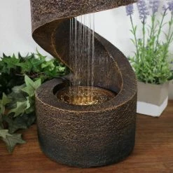 Sunnydaze Decor 13 in. Winding Showers Tabletop Water Fountain Feature with LED Light 18 Sunnydaze Decor 13 in. Winding Showers Tabletop Water Fountain Feature with LED Light -Sunnydaze Decor Sales sunnydaze decor tabletop fountains dw 662 76 1000