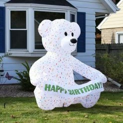 Sunnydaze Decor 6 ft. Sunnydaze Sprinkles the Inflatable Celebration Bear with 5 Banners 19 Sunnydaze Decor 6 ft. Sunnydaze Sprinkles the Inflatable Celebration Bear with 5 Banners -Sunnydaze Decor Sales sunnydaze decor yard inflatables lde 694 31 1000