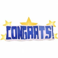 Sunnydaze Decor 8 ft. Sunnydaze Indoor/Outdoor Inflatable Congrats Star Decoration