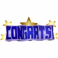 Sunnydaze Decor 8 ft. Sunnydaze Indoor/Outdoor Inflatable Congrats Star Decoration -Sunnydaze Decor Sales sunnydaze decor yard inflatables lde 700 fa 1000