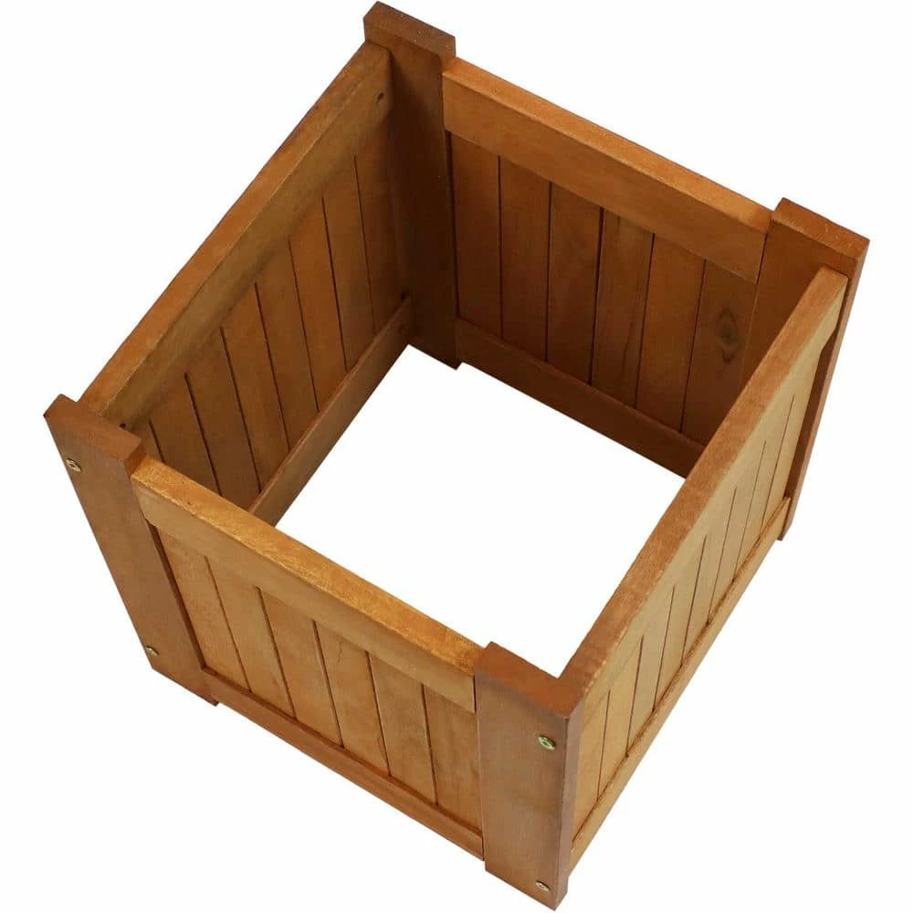 Sunnydaze Decor 16 in. Meranti Wood Outdoor Planter Box 5 Sunnydaze Decor 16 in. Meranti Wood Outdoor Planter Box - Image 5