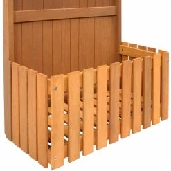 Sunnydaze Decor 44 in. Outdoor Garden Wood Planter Box with Privacy Screen -Sunnydaze Decor Sales teak oil sunnydaze decor planter boxes lam 676 44 1000