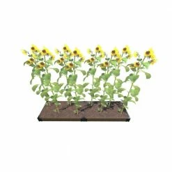 Frame It All 2 ft. x 8 ft. x 5.5 in. 1 in. Profile Uptown Brown Composite Raised Garden Bed