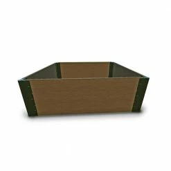 Frame It All 4 ft. x 4 ft. x 16.5 in., 1 in. Profile Uptown Brown Composite Tool-Free Raised Garden Bed