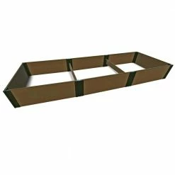 Frame It All 4 ft. x 12 ft. x 16.5 in., 1 in. Profile Uptown Brown Tool-Free Composite Raised Garden
