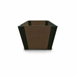 Frame It All 4 ft. x 4 ft. x 22 in., 1 in. Profile Uptown Brown Tool-Free Composite Raised Garden Bed