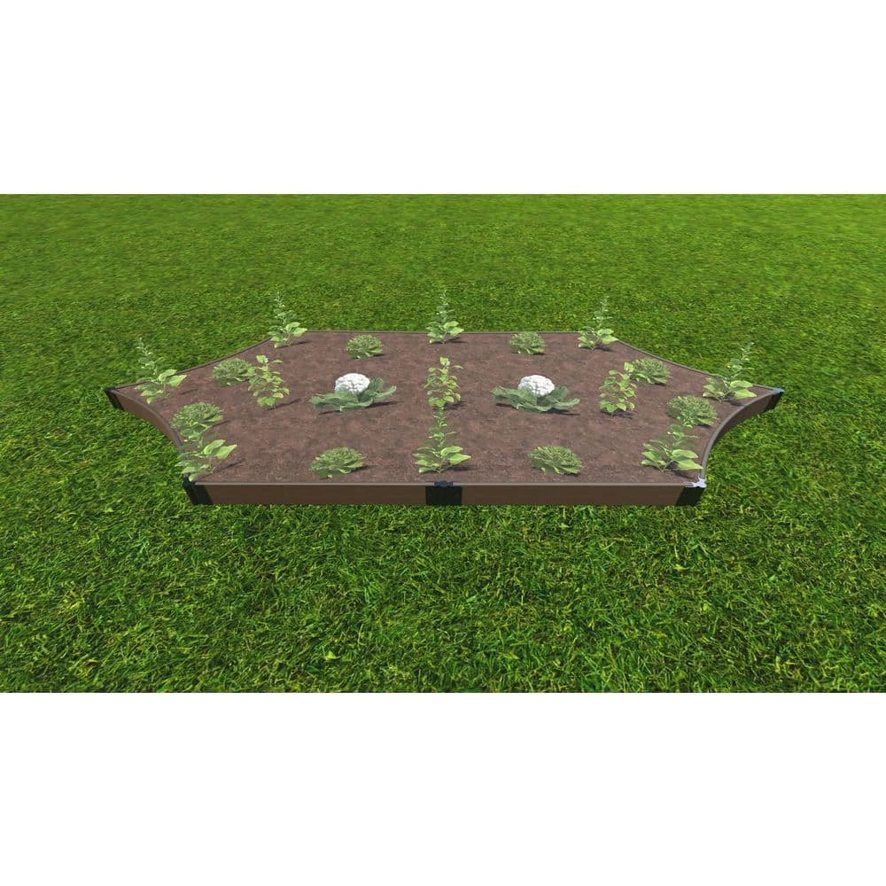 Frame It All 6 ft. x 16 ft. x 5.5 in. Uptown Brown Composite Silver Salver Scalloped Raised Garden Bed - 1 in. Profile 2 Frame It All 6 ft. x 16 ft. x 5.5 in. Uptown Brown Composite Silver Salver Scalloped Raised Garden Bed - 1 in. Profile - Image 2