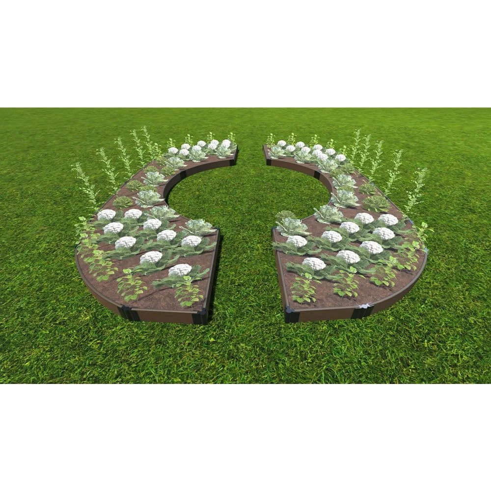 Frame It All 14 ft. x 16 ft. x 5.5 in. Uptown Brown Composite Walk-Through Colosseum Raised Garden Bed - 1 in. Profile 2 Frame It All 14 ft. x 16 ft. x 5.5 in. Uptown Brown Composite Walk-Through Colosseum Raised Garden Bed - 1 in. Profile - Image 2