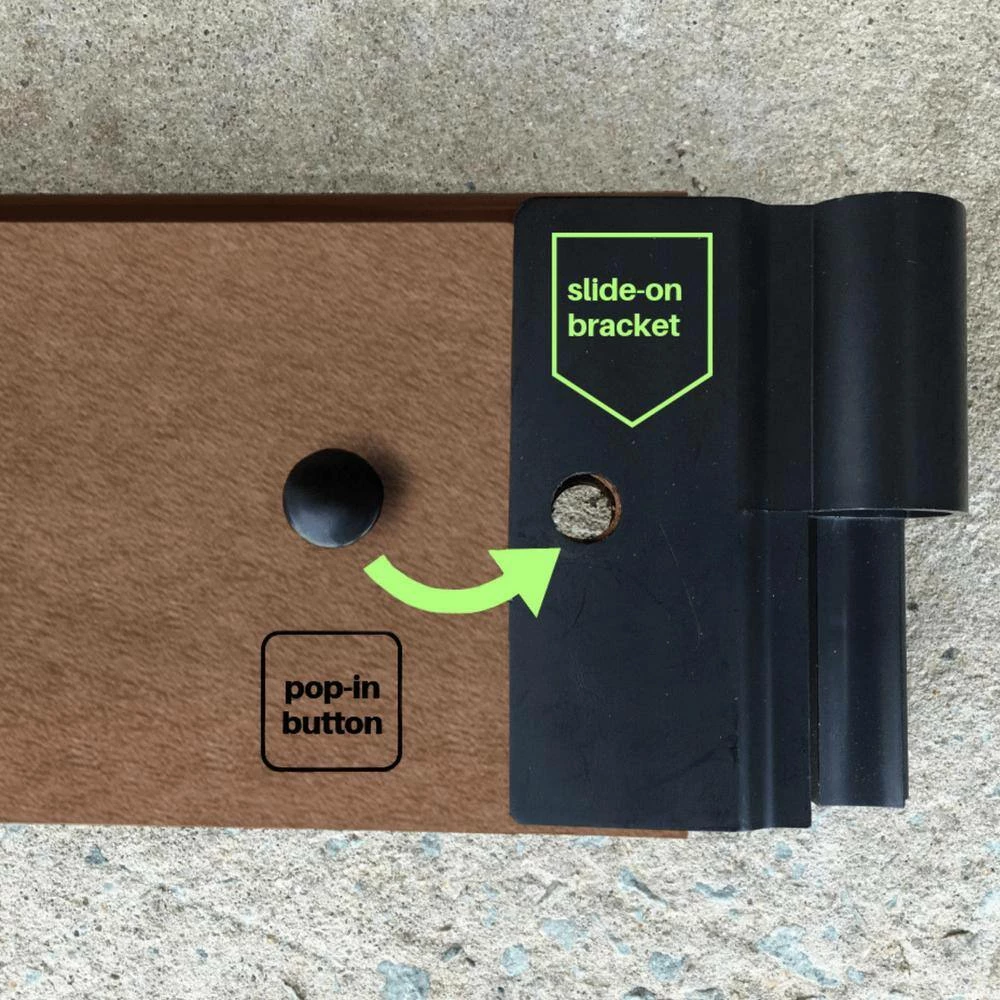 Frame It All 8 ft. x 8 ft. x 11 in. Tool-Free Uptown Brown 'Arrowhead' - Composite Straight Corner Raised Garden Bed - 1 in. Profile 2 Frame It All 8 ft. x 8 ft. x 11 in. Tool-Free Uptown Brown 'Arrowhead' - Composite Straight Corner Raised Garden Bed - 1 in. Profile - Image 2