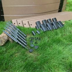 Frame It All 16 ft. x 1 in. Uptown Brown Composite Straight Playground Border Edging 10 Frame It All 16 ft. x 1 in. Uptown Brown Composite Straight Playground Border Edging -Sunnydaze Decor Sales uptown brown frame it all wood edging 300001444 4f 1000