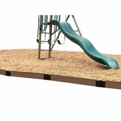 Frame It All 16 ft. x 1 in. Uptown Brown Composite Straight Playground Border Edging