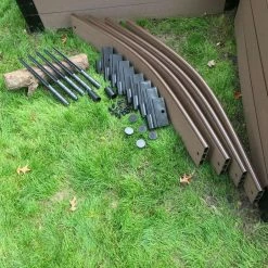 Frame It All One Inch Series 16 ft. Uptown Brown Composite Curved Playground Border 8 Frame It All One Inch Series 16 ft. Uptown Brown Composite Curved Playground Border -Sunnydaze Decor Sales uptown brown frame it all wood edging 300001446 4f 1000