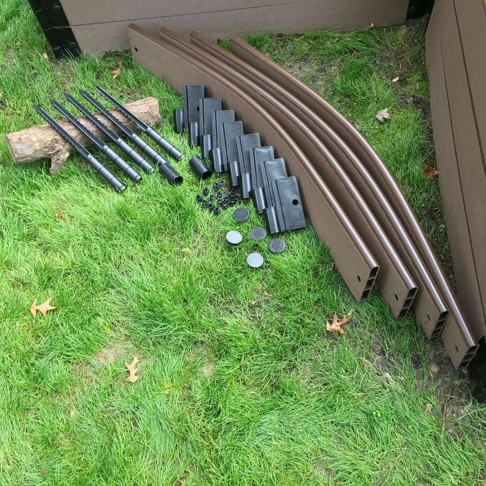 Frame It All One Inch Series 16 ft. Uptown Brown Composite Curved Playground Border 3 Frame It All One Inch Series 16 ft. Uptown Brown Composite Curved Playground Border - Image 3