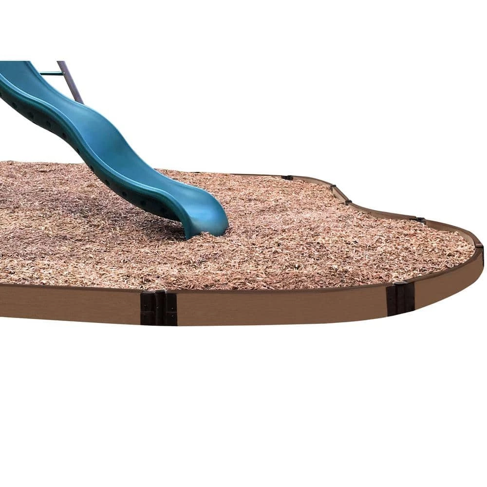 Frame It All One Inch Series 16 ft. Uptown Brown Composite Curved Playground Border 1 Frame It All One Inch Series 16 ft. Uptown Brown Composite Curved Playground Border