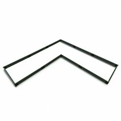 Frame It All 12 ft. x 12 ft. x 5.5 in., 1 in. Profile Weathered Wood Tool-Free L Shaped Composite Raised Garden Bed