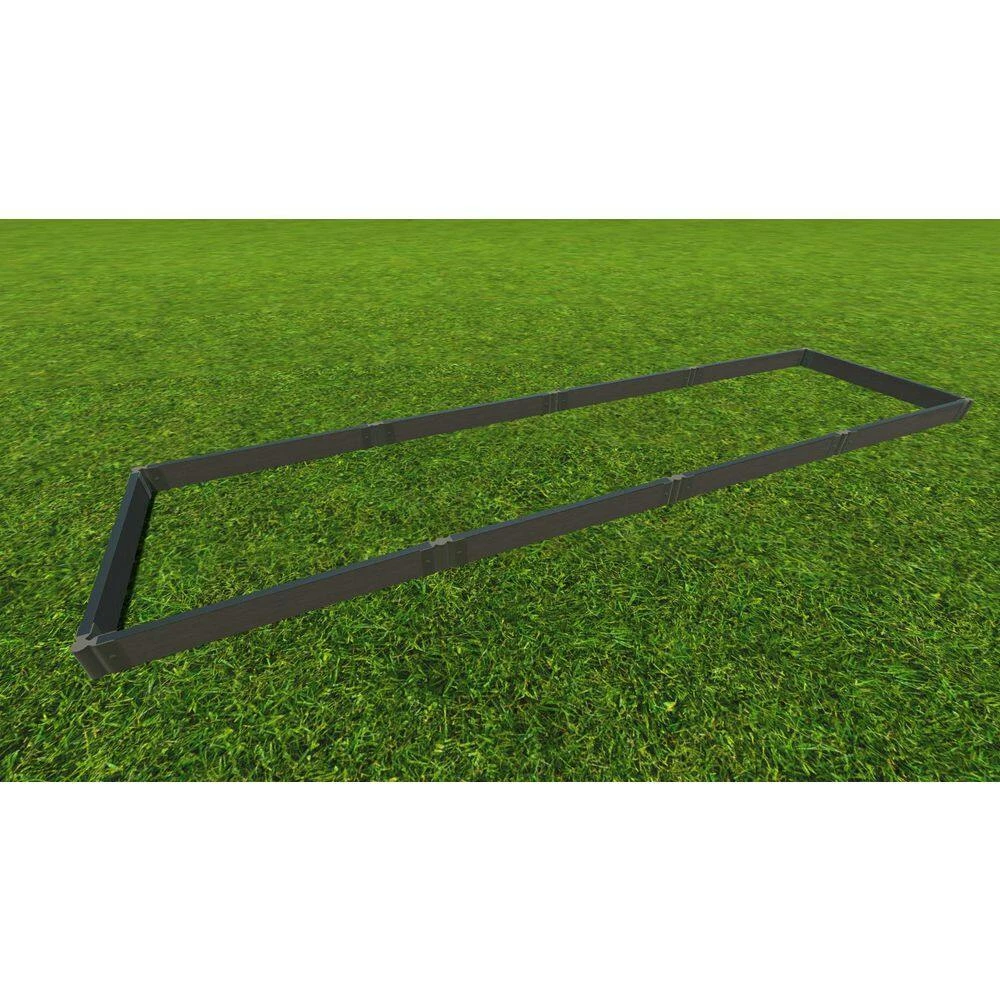Frame It All 4 ft. x 16 ft. x 5.5 in. Weathered Wood Composite Raised Garden - 2 in. Profile 2 Frame It All 4 ft. x 16 ft. x 5.5 in. Weathered Wood Composite Raised Garden - 2 in. Profile - Image 2