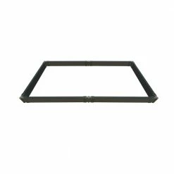 Frame It All 4 ft. x 8 ft. x 5.5 in. Weathered Wood Composite Raised Garden Bed - 2 in. Profile