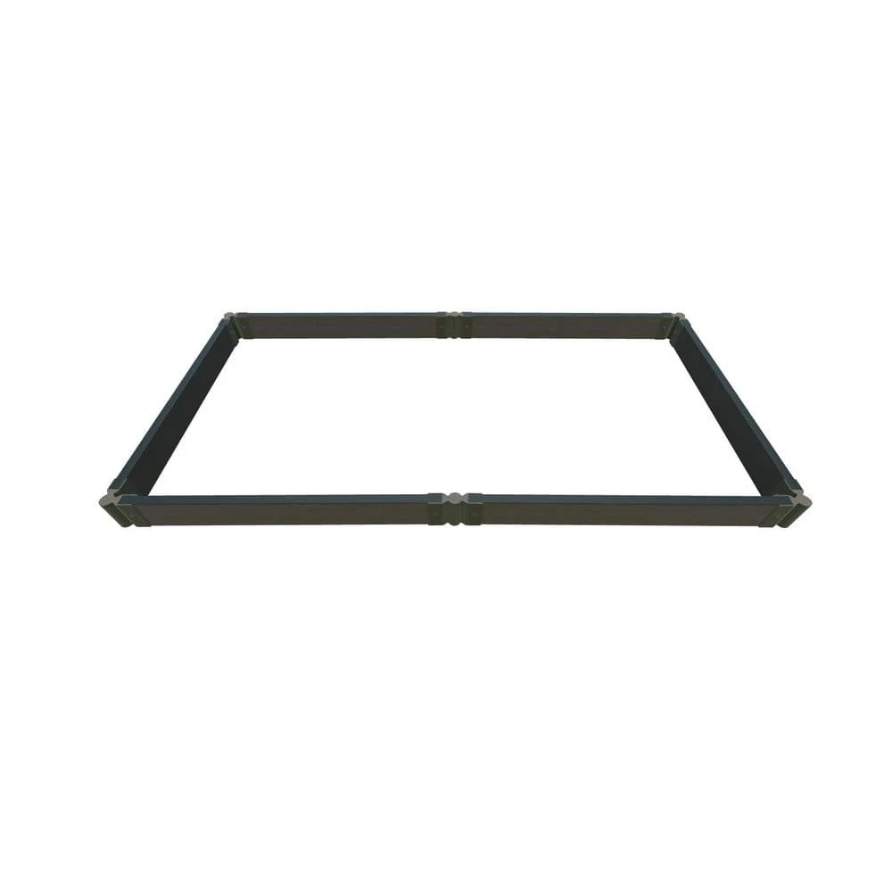 Frame It All 4 ft. x 8 ft. x 5.5 in. Weathered Wood Composite Raised Garden Bed - 2 in. Profile 1 Frame It All 4 ft. x 8 ft. x 5.5 in. Weathered Wood Composite Raised Garden Bed - 2 in. Profile
