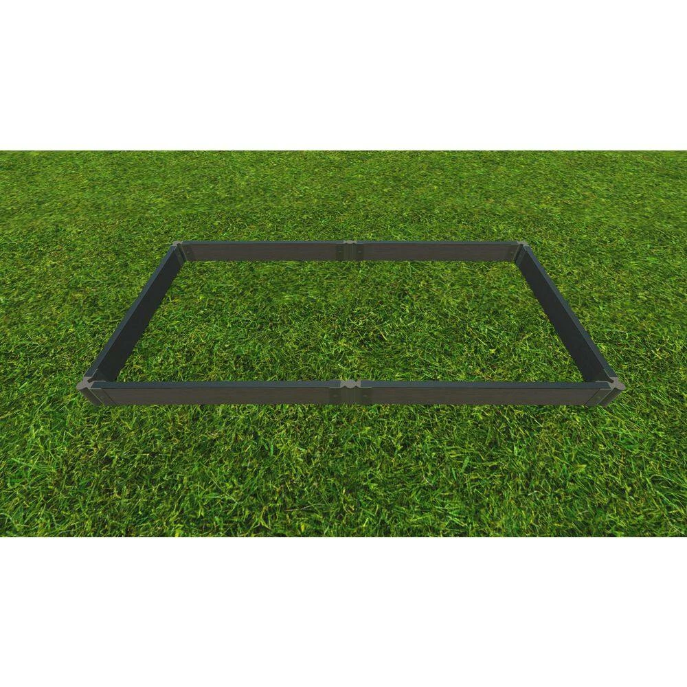 Frame It All 4 ft. x 8 ft. x 5.5 in. Weathered Wood Composite Raised Garden Bed - 2 in. Profile 2 Frame It All 4 ft. x 8 ft. x 5.5 in. Weathered Wood Composite Raised Garden Bed - 2 in. Profile - Image 2