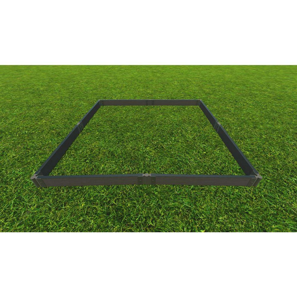 Frame It All 8 ft. x 8 ft. x 5.5 in. Weathered Wood Composite Raised Garden - 2 in. Profile 2 Frame It All 8 ft. x 8 ft. x 5.5 in. Weathered Wood Composite Raised Garden - 2 in. Profile - Image 2