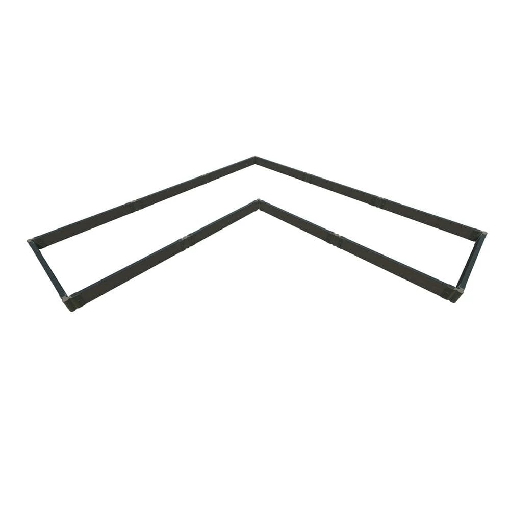 Frame It All Weather Wood 2 in. L Shape 12 ft. x 12 ft. x 5.5 in. Composite Raised Garden Bed - 12T, 6SJ 1 Frame It All Weather Wood 2 in. L Shape 12 ft. x 12 ft. x 5.5 in. Composite Raised Garden Bed - 12T, 6SJ