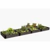 Frame It All Tool-Free 4 ft. x 16 ft. x 11 in. Weathered Wood Composite Raised Garden Bed -1 in. profile
