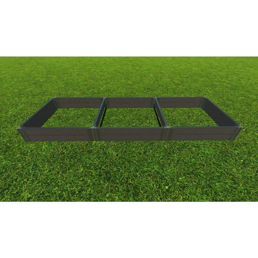 Frame It All 4 ft. x 12 ft. x 11 in. Weathered Wood Composite Raised Garden Bed - 2 in. Profile 2 Frame It All 4 ft. x 12 ft. x 11 in. Weathered Wood Composite Raised Garden Bed - 2 in. Profile - Image 2