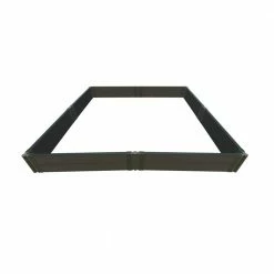 Frame It All 8 ft. x 8 ft. x 11 in. Weathered Wood Composite Raised Garden Bed - 2 in. Profile