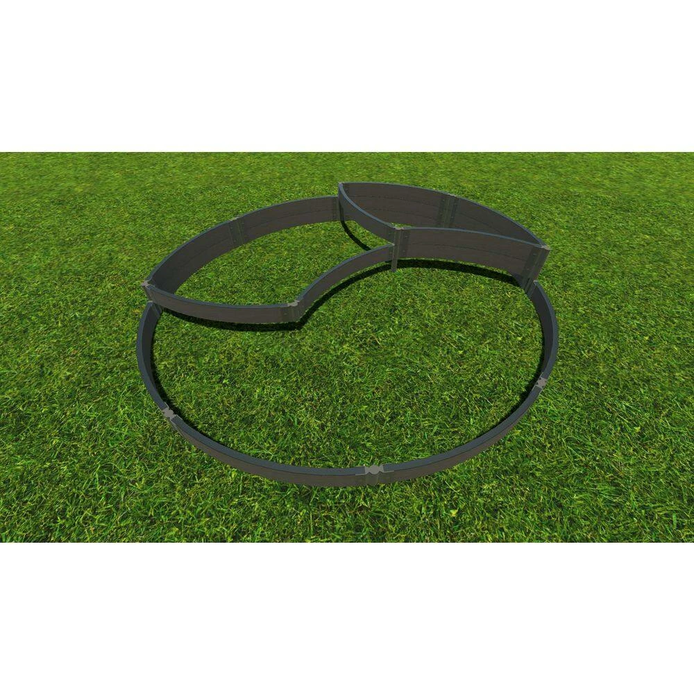 Frame It All 10 ft. x 10 ft. x 16.5 in. Weathered Wood Composite Sugar Cone Circular Raised Garden Bed (3-Tier Terrace 2 in. Profile 2 Frame It All 10 ft. x 10 ft. x 16.5 in. Weathered Wood Composite Sugar Cone Circular Raised Garden Bed (3-Tier Terrace 2 in. Profile - Image 2