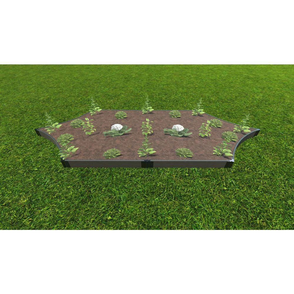 Frame It All 6 ft. x 16 ft. x 5.5 in. Weathered Wood Composite Silver Salver Scalloped Raised Garden Bed - 1 in. Profile 2 Frame It All 6 ft. x 16 ft. x 5.5 in. Weathered Wood Composite Silver Salver Scalloped Raised Garden Bed - 1 in. Profile - Image 2