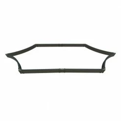 Frame It All 6 ft. x 16 ft. x 5.5 in. Weathered Wood Composite Silver Salver Scalloped Raised Garden Bed - 2 in. Profile