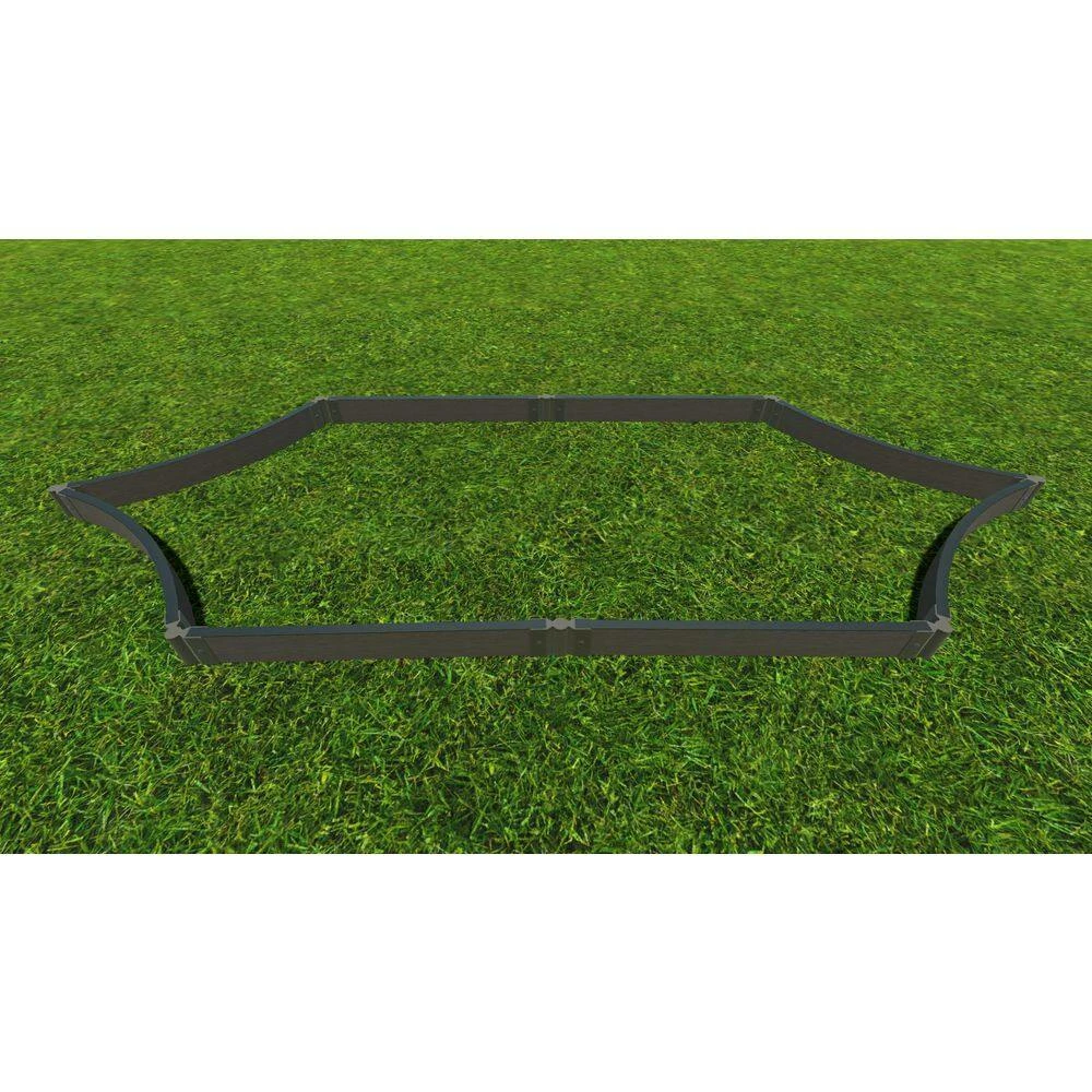 Frame It All 6 ft. x 16 ft. x 5.5 in. Weathered Wood Composite Silver Salver Scalloped Raised Garden Bed - 2 in. Profile 2 Frame It All 6 ft. x 16 ft. x 5.5 in. Weathered Wood Composite Silver Salver Scalloped Raised Garden Bed - 2 in. Profile - Image 2