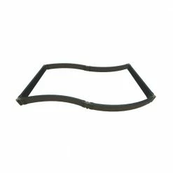 Frame It All 4 ft. x 8 ft. x 5.5 in. Weathered Wood Composite Wavy Navy Raised Garden Bed - 2 in. Profile