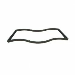 Frame It All 4 ft. x 12 ft. x 5.5 in. Weathered Wood Composite Lazy Curve Raised Garden Bed - 2 in. Profile