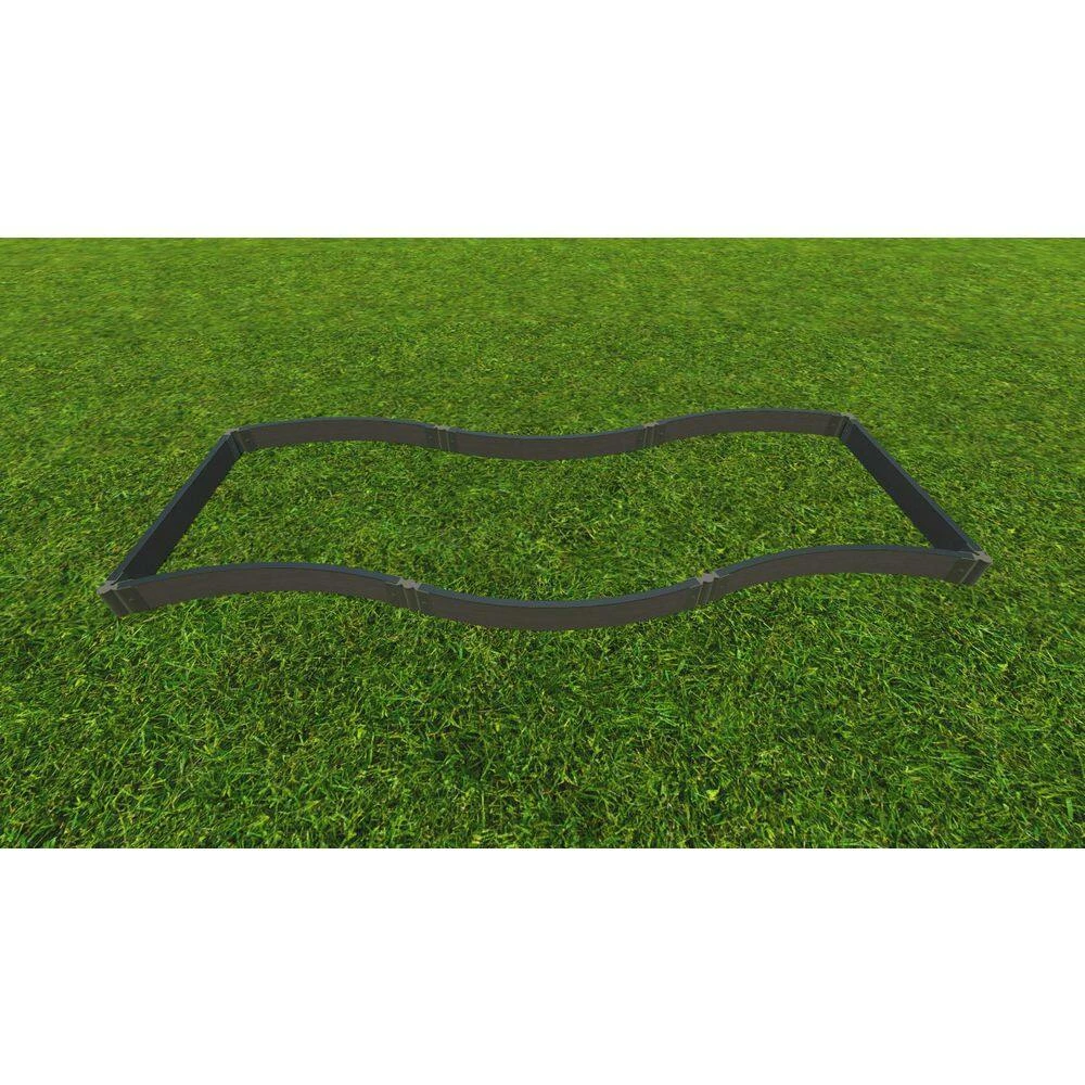 Frame It All 4 ft. x 12 ft. x 5.5 in. Weathered Wood Composite Lazy Curve Raised Garden Bed - 2 in. Profile 2 Frame It All 4 ft. x 12 ft. x 5.5 in. Weathered Wood Composite Lazy Curve Raised Garden Bed - 2 in. Profile - Image 2